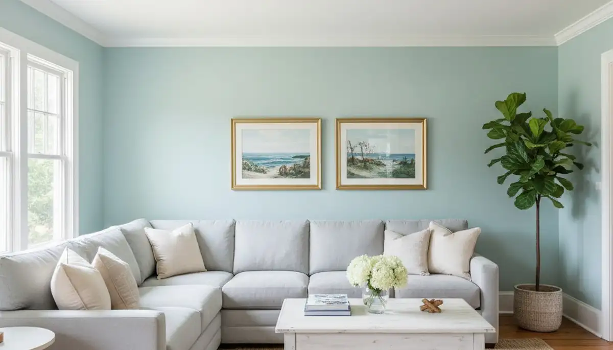 Finished interior painting in Wilmington NC home with smooth walls and fresh, professional color finishes