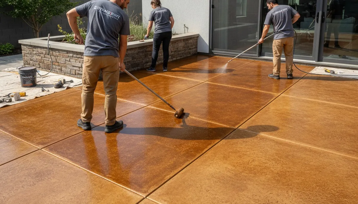 Professional concrete staining and floor finishing in Wilmington, NC by expert house painters