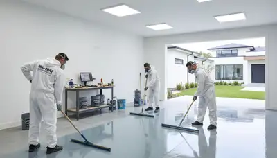 Professional epoxy garage floor coating in Wilmington NC by expert house painters