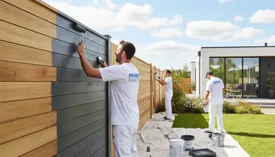 Professional fence painting in Wilmington NC with coastal weather protection by expert painters