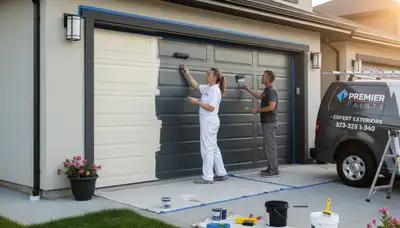 Professional garage door painting in Wilmington, NC for coastal durability and curb appeal