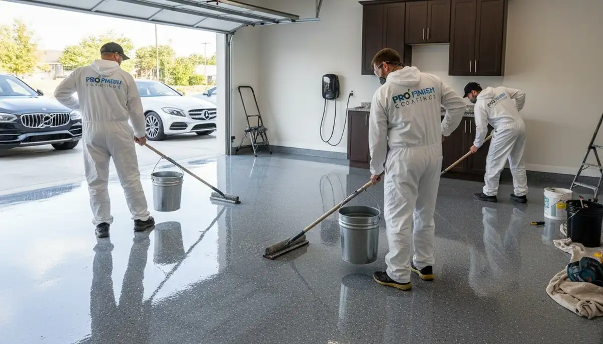 Epoxy garage floor coating in Wilmington NC for durable, moisture-resistant flooring by local painters