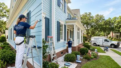Professional house painters in Wilmington NC providing residential exterior painting services