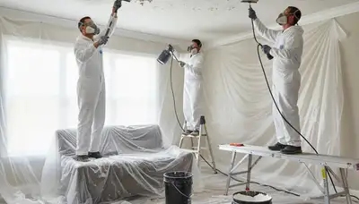 Professional popcorn ceiling removal in Wilmington NC by expert house painters