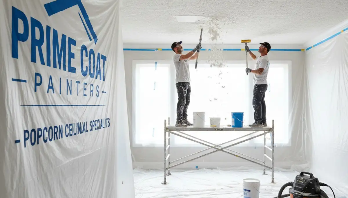 Professional popcorn ceiling removal by expert house painters in Wilmington, NC