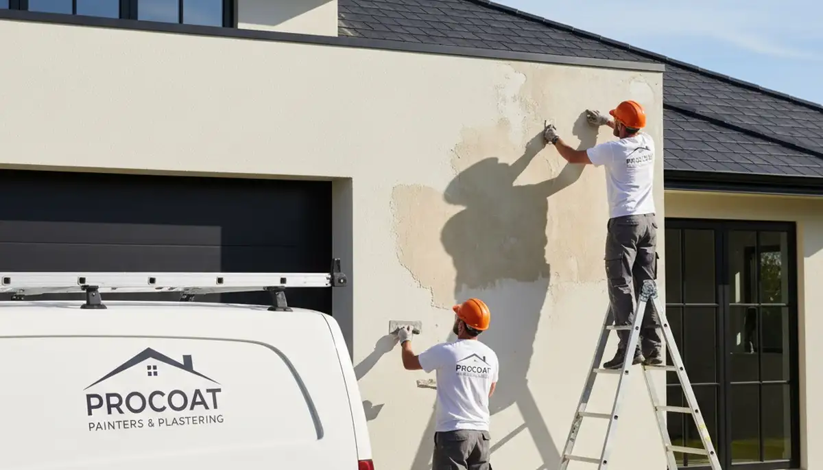 Stucco repair experts restoring Wilmington NC home exterior for durability and curb appeal