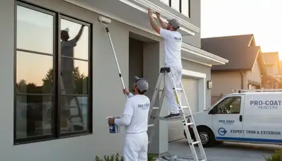 Professional trim and fascia painting on coastal home in Wilmington, NC for lasting exterior protection