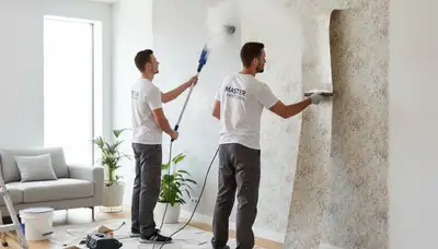 Professional wallpaper removal by expert house painters in Wilmington, NC home interior