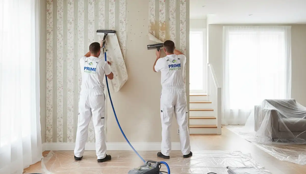 Professional wallpaper removal by house painters in Wilmington, NC for clean, damage-free walls